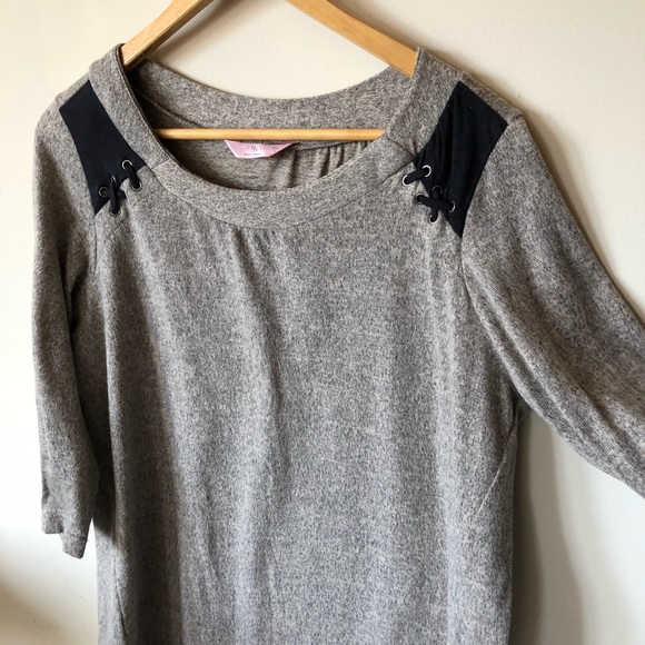 SJS Gray 3/4 Sleeve Sweater - Picture 2 of 5